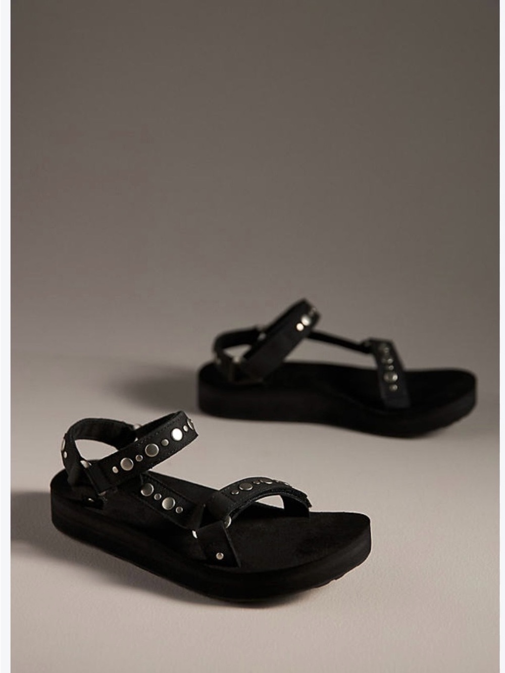 Teva Midform black sandals with metal studs